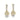 Estate Gold Cultured Pearl and Diamond Drop Ear Pendants