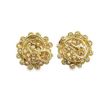 Estate Gold and Diamond Cocktail Earrings