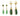 Assortment Lot of Five Vintage Silver & Gold Jade Earrings.