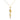 18k Yellow Gold and Diamond Italian Horn with Chain