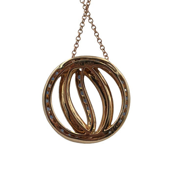 14K rose gold diamond and sapphire pendant by Le Vian