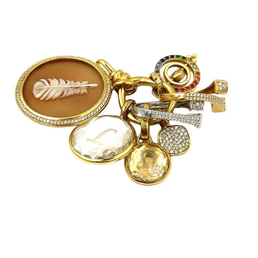 Estate Yellow Gold and Diamond Charm Pendant by Ippolita, Marli and Tempe St. Clair