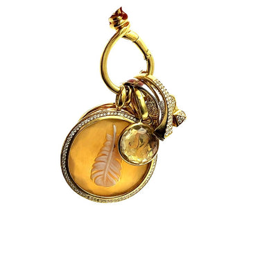 Estate Yellow Gold and Diamond Charm Pendant by Ippolita, Marli and Tempe St. Clair