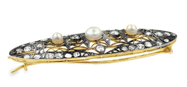 Belle √âpoque Diamond and Pearl Hair Barrette