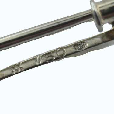 Art Deco 18K White Gold Diamond Bar Brooch by JB (Jacoby-Bender).