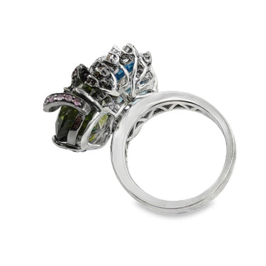 18K Multicolor Gem Stone Ring