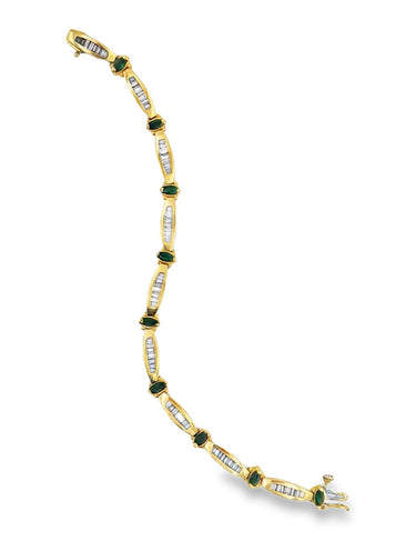 Vintage 14K Yellow Gold Diamond Bracelet.