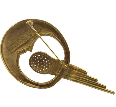 Rare 18K Barry Kieselstein‑Cord Halley’s Comet Moon Brooch, c. 1985
