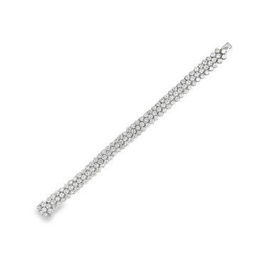 Vintage 18K white gold diamond bracelet