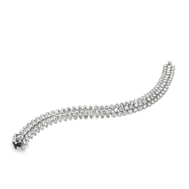 Vintage 18K white gold diamond bracelet