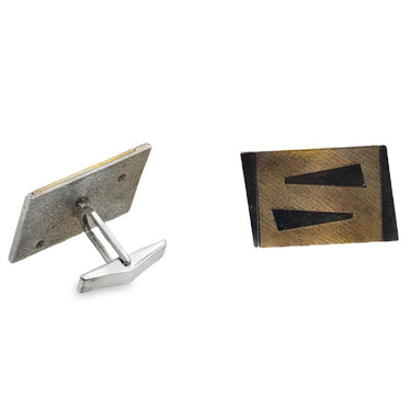 Mid‑modern 14K yellow gold cufflinks