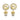 Vintage 18K gold diamond and cultured pearl hoop earrings