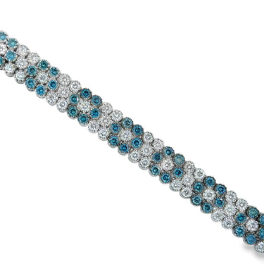 18K White Gold Straight‑Line Diamond Bracelet
