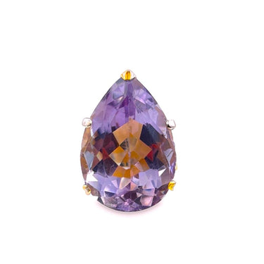 Vintage 14K Yellow Gold Amethyst Ring