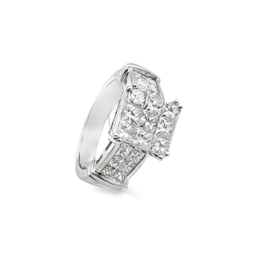 Platinum Princess‑Cut Diamond Band, 3.00 Carats