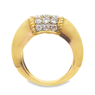 Vintage diamond and angel skin coral band.