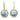 Blue Topaz and Diamond Drop Earrings