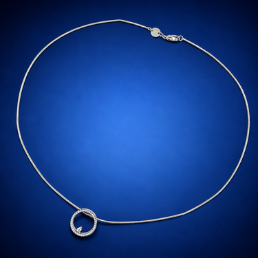 Diamond Circle Pendant Necklace