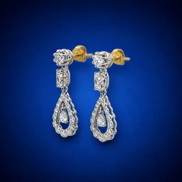 Vintage Diamond Ear Pendants