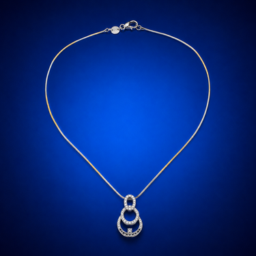 18K White Gold Diamond Necklace
