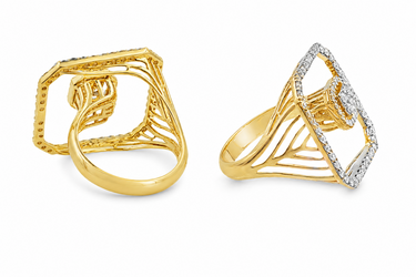 Diamond Geometric Ring