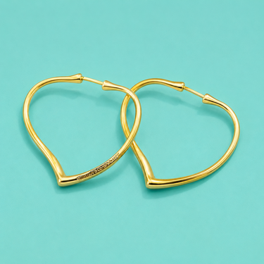 Tiffany & Co. Elsa Peretti Open Heart Hoop Earrings