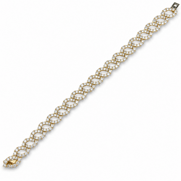 18K Gold Diamond Link Bracelet