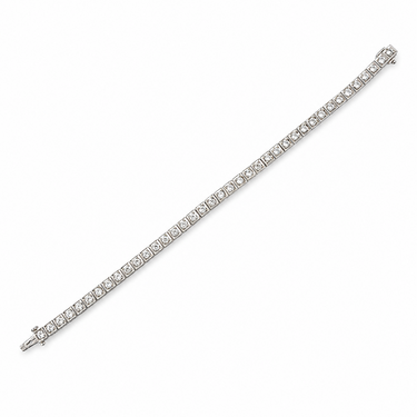 14K White Gold Art Deco Diamond Bracelet