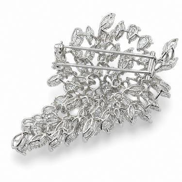 Platinum Diamond Spray Brooch