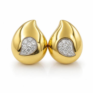 Diamond and Gold Ear Clips by David Webb