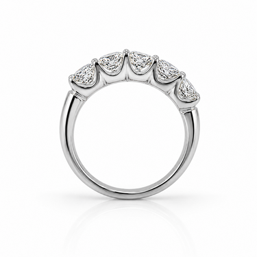 14K White Gold and Diamond Band