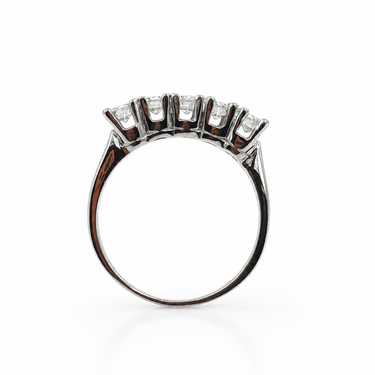 14K White Gold Diamond Band