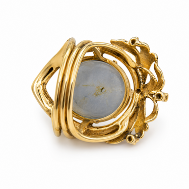 Star Sapphire and Diamond Ring, Renaissance Revival