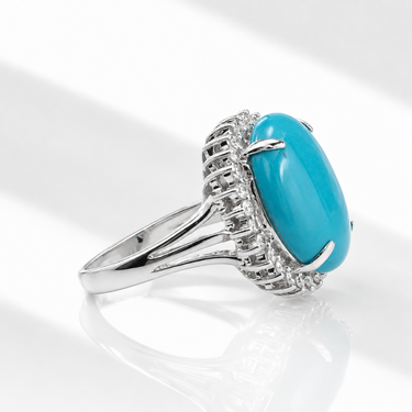 Turquoise and Diamond Ring
