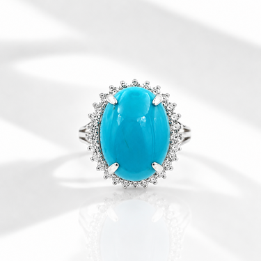 Turquoise and Diamond Ring