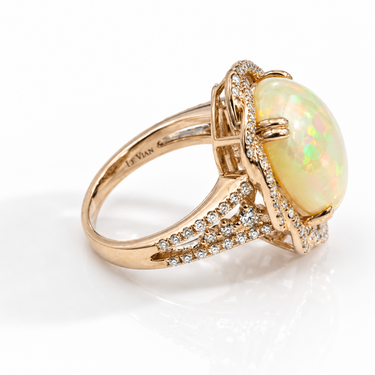 Ethiopian Opal and Diamond Ring, Le Vian