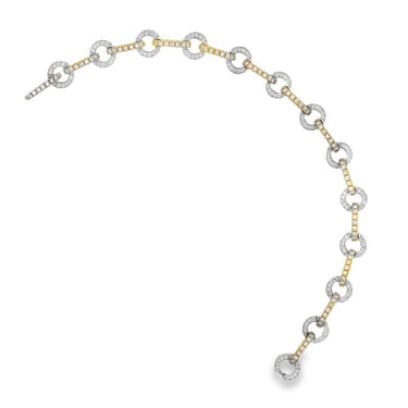 14K Gold and Diamond Link Bracelet