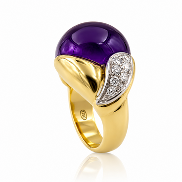 Amethyst and Diamond Ring.