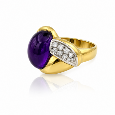Amethyst and Diamond Ring.