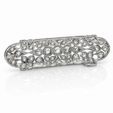 Belle Époque Platinum and Diamond Pendant