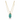 14K Gold Turquoise and Diamond Pendant Necklace.