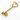 14K Gold Pendant Key Ring with Dice Marked AC 14K.
