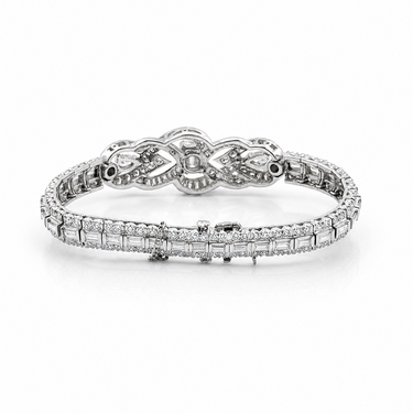 Mid‑Modern Platinum & Diamond Bracelet, circa 1950