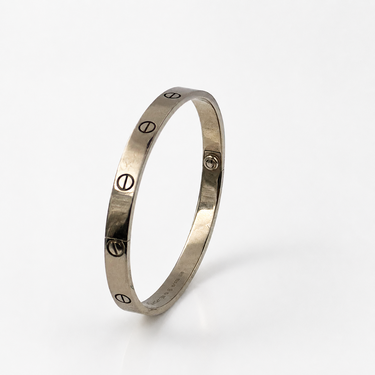 White Gold Cartier Love Bracelet, Size 19