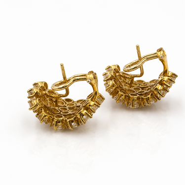 18K Gold and Diamond Earrings