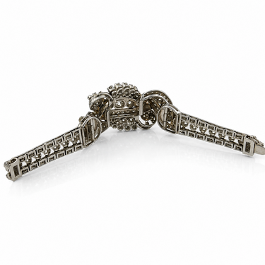 1950s 18K White Gold and Diamond Bracelet