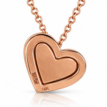 14K Gold Effy Reversible Heart Pendant Necklace.
