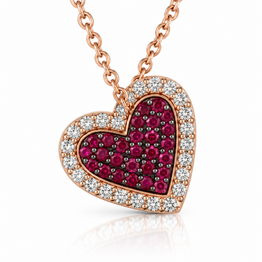 14K Gold Effy Reversible Heart Pendant Necklace.