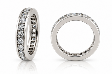 Platinum Diamond Eternity Band Ring.