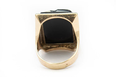 Victorian Rose Gold and Hardstone Cameo Ring